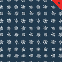 Christmas seamless vector pattern. Monochrome Christmas pattern. Suitable for packaging, wrapping paper and fabric printing.