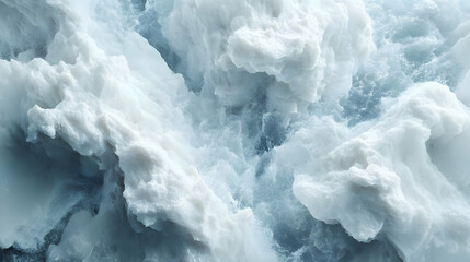 Abstract Background with White Clouds and Blue Undertones