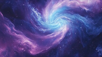 A beautiful, swirling mix of blue and purple colors that looks like a distant galaxy or nebula.