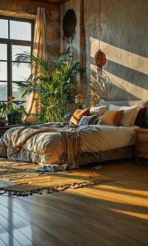 Innovative bedroom arrangement using feng shui principles
