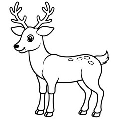 deer vector isolated on white background