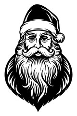 santa face with a white background
