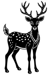 Obraz premium deer silhouette vector
