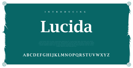 Lucida Minimal modern alphabet fonts. Typography minimalist urban digital fashion future creative logo font.