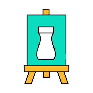 recommend clip art: art lesson line icon vector. art lesson sign. isolated symbol illustration