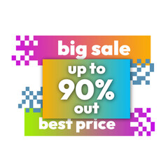 modern big sale banner design in gradient discount