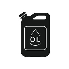 Lubricating oil bottle icon in flat style
