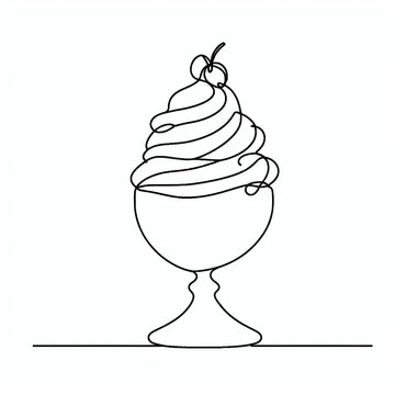 recommend clip art: 
                    dessert silhouette thin lines flat colors