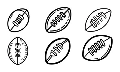 American football silhouette, Rugby ball silhouette, Football silhouette, Sports ball silhouette, American football, American football vector
