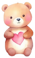 Obraz premium PNG Otter heart cute love.