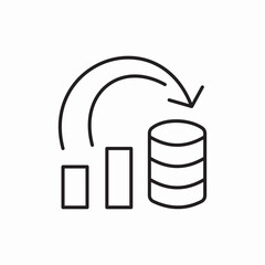 increasing income icon sign vector