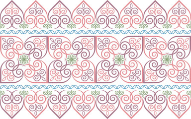 The design of the pattern imitates the ethnic embroidery of the Hmong tribe. It has unique patterns for use in designing clothes, blankets, wallpaper, and tiles.