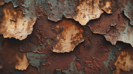 Rusty Metal Texture Background - Peeling Paint, Old, Vintage