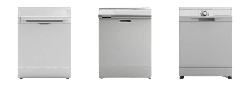 Modern dishwashers in various styles and designs