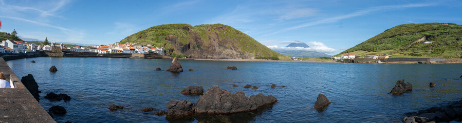 Horta city in Faial island Azores Portugal