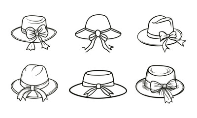 Hats vector icons
