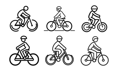 riding bicycle icon isolated sign symbol vector illustration - Collection of high quality black style vector icons
