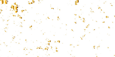 Doted and confetti golden glitter on transparent background. Shiny glittering dust. Gold glitter sparkle confetti that floats down falling. Vector illustration.