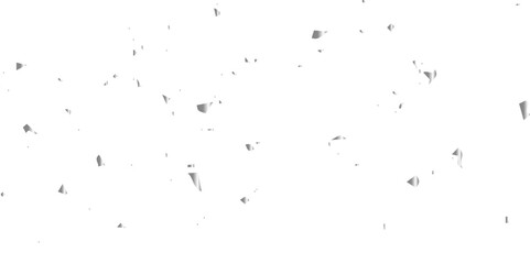 Luxury golden confetti glitter and zigzag ribbon falling down on transparent background. Holyday, festive and celebration background. Vector illustration.