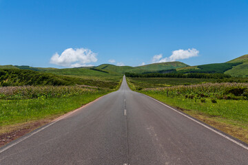 Flores island in the Azores archipelago Portugal