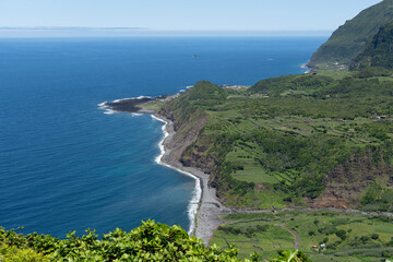 Flores island in the Azores archipelago Portugal