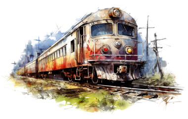 Obraz premium PNG Train locomotive vehicle railway.