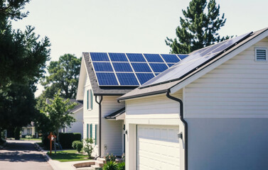 Fototapeta premium House with solar panels