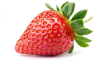 Fresh Red Strawberry on White Background