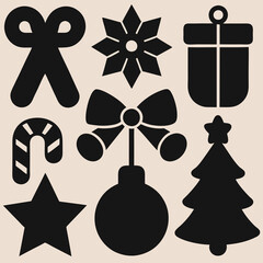 set of christmas icons