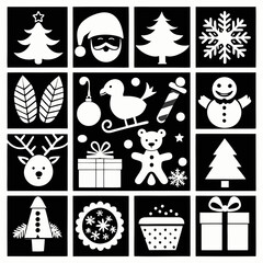 christmas icon set