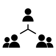 Social network connection people icon set with simple and modern design