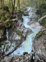 The Šunik water grove or waterfalls on the Lepenca stream (Bovec, Slovenia) - Der Sunik-Wasserhain oder Wasserfälle am Bach Lepenca (Bovec, Slowenien) - Šunikov vodni gaj v Lepeni (Bovec, Slovenija) © Mario
