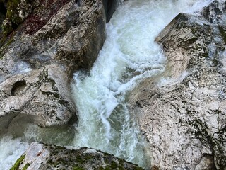 The Šunik water grove or waterfalls on the Lepenca stream (Bovec, Slovenia) - Der Sunik-Wasserhain oder Wasserfälle am Bach Lepenca (Bovec, Slowenien) - Šunikov vodni gaj v Lepeni (Bovec, Slovenija) © Mario