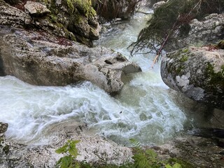 The Šunik water grove or waterfalls on the Lepenca stream (Bovec, Slovenia) - Der Sunik-Wasserhain oder Wasserfälle am Bach Lepenca (Bovec, Slowenien) - Šunikov vodni gaj v Lepeni (Bovec, Slovenija) © Mario