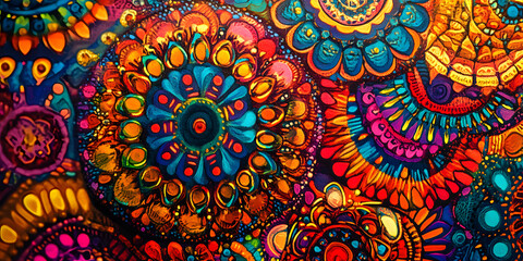 Bohemian art background with colorful abstract patterns and textures, boho, art, background, textures, abstract