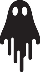 A scary spooky night halloween festival haunted house ghost vector art flat design illustrations