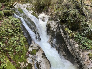 The Šunik water grove or waterfalls on the Lepenca stream (Bovec, Slovenia) - Der Sunik-Wasserhain oder Wasserfälle am Bach Lepenca (Bovec, Slowenien) - Šunikov vodni gaj v Lepeni (Bovec, Slovenija) © Mario