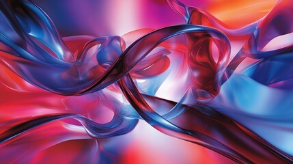 Abstract colorful swirls of light and fluid shapes creating dynamic motion.