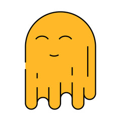 ghost mystery line icon vector. ghost mystery sign. isolated symbol illustration