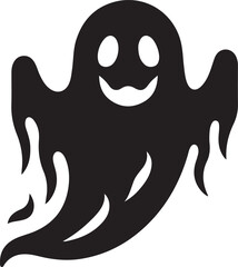 A scary spooky night halloween festival haunted house ghost vector art flat design illustrations