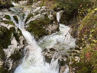 The Šunik water grove or waterfalls on the Lepenca stream (Bovec, Slovenia) - Der Sunik-Wasserhain oder Wasserfälle am Bach Lepenca (Bovec, Slowenien) - Šunikov vodni gaj v Lepeni (Bovec, Slovenija) © Mario