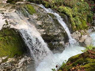 The Šunik water grove or waterfalls on the Lepenca stream (Bovec, Slovenia) - Der Sunik-Wasserhain oder Wasserfälle am Bach Lepenca (Bovec, Slowenien) - Šunikov vodni gaj v Lepeni (Bovec, Slovenija) © Mario