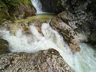 The Šunik water grove or waterfalls on the Lepenca stream (Bovec, Slovenia) - Der Sunik-Wasserhain oder Wasserfälle am Bach Lepenca (Bovec, Slowenien) - Šunikov vodni gaj v Lepeni (Bovec, Slovenija) © Mario