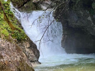 The Šunik water grove or waterfalls on the Lepenca stream (Bovec, Slovenia) - Der Sunik-Wasserhain oder Wasserfälle am Bach Lepenca (Bovec, Slowenien) - Šunikov vodni gaj v Lepeni (Bovec, Slovenija) © Mario