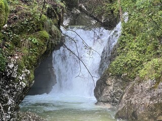 The Šunik water grove or waterfalls on the Lepenca stream (Bovec, Slovenia) - Der Sunik-Wasserhain oder Wasserfälle am Bach Lepenca (Bovec, Slowenien) - Šunikov vodni gaj v Lepeni (Bovec, Slovenija) © Mario