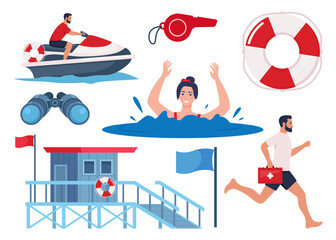 Obraz premium BeachLifeguard2-03.eps