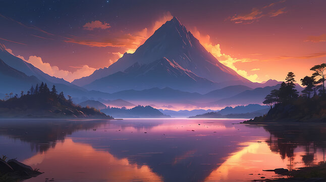 <a href="https://www.stockphoto.com/majestic-mountain-landscape-mystical-sunset-scene-with-serene-water-reflection">Majestic Mountain Landscape: Mystical Sunset Scene with Serene Water Reflection</a>