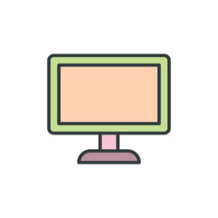 Monitor icon vector design templates elegant simple and modern