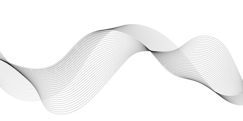 Curve wave seamless pattern of geometric lines, Abstract black and white background with wave lines, Digital future technology concept geometric patterns of lines.