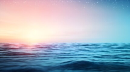 Fototapeta premium Celestial Radiance Meteor Shower Illuminates a Phosphorescent Sea - Sparkling Ocean Waves Reflect Cosmic Brilliance Under a Vibrant Horizon